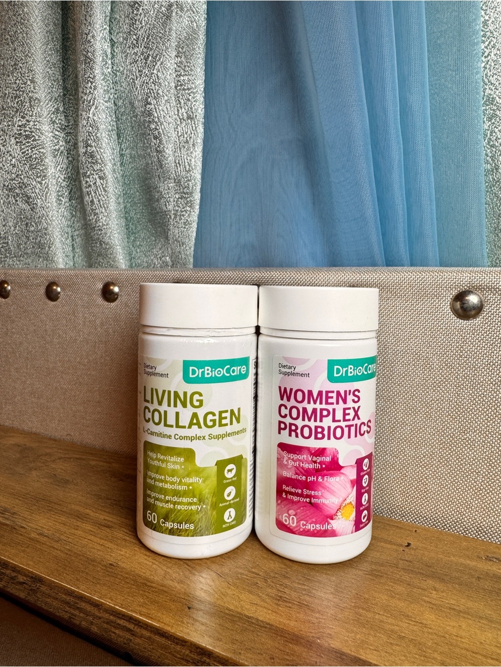 Women's Complex Probiotics & Living Collagen Capsules - Green & Pink